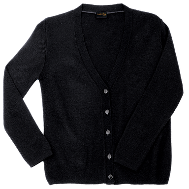 Ladies Basic Cardigan  Black / 3XL / Regular - 