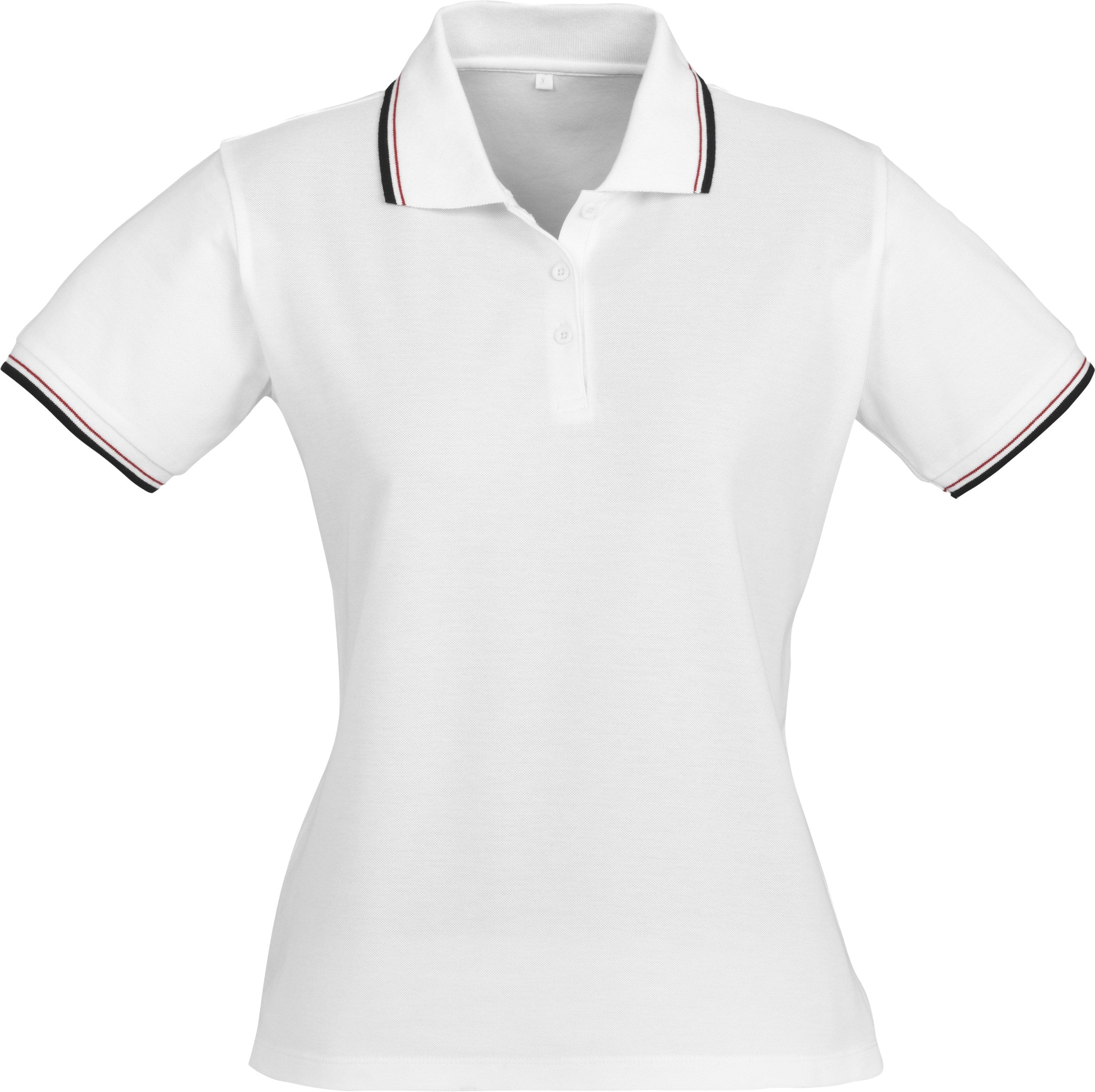 Ladies Cambridge Golf Shirt - Black Only-2XL-White-W