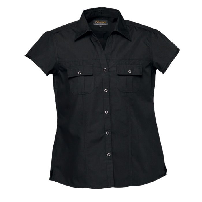 Ladies City Blouse Black / SML / Regular - Shirts-Corporate