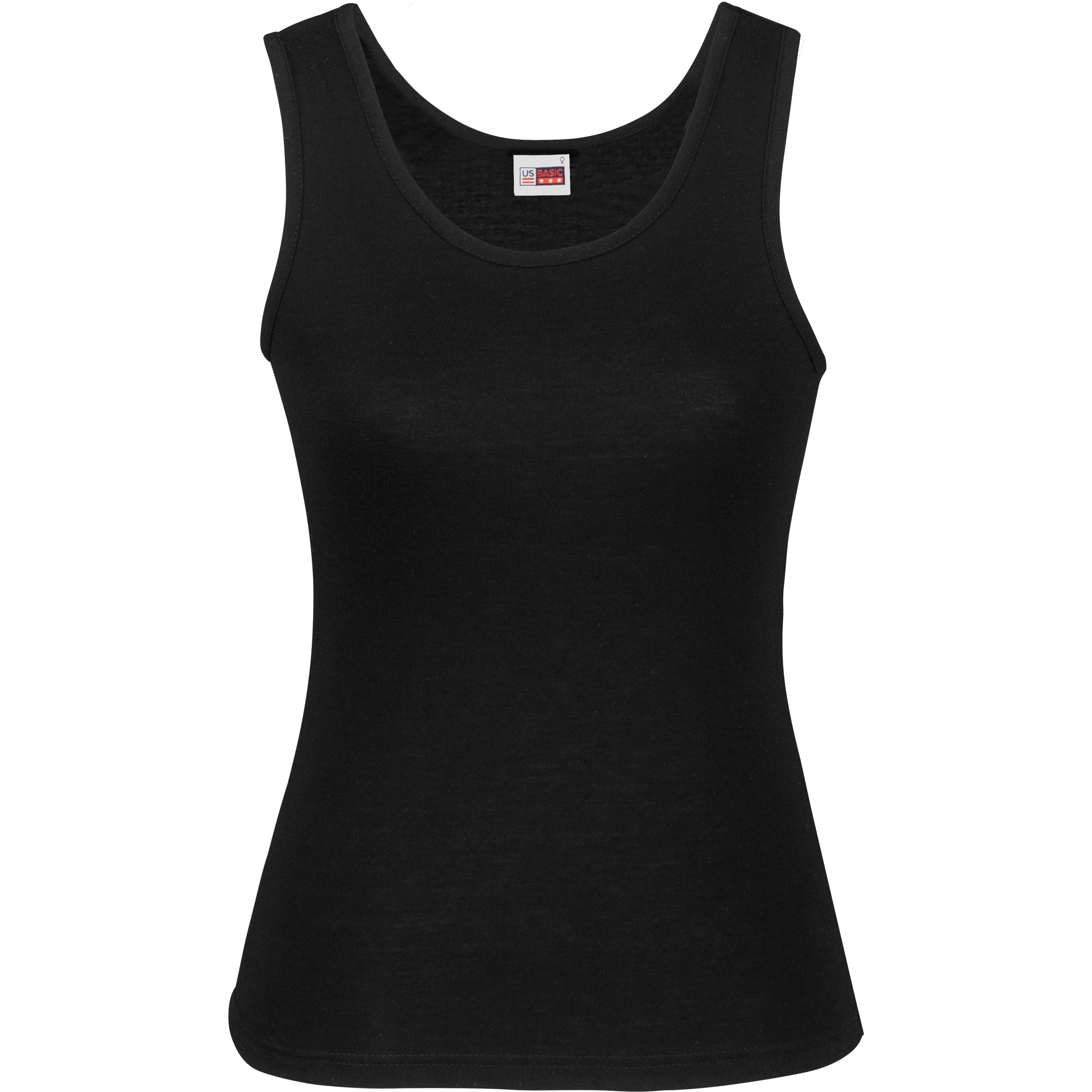 Ladies Columbia Tank Top-L-Black-BL