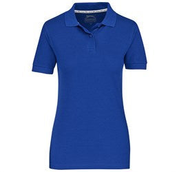 Ladies Crest Golf Shirt-L-Blue-BU