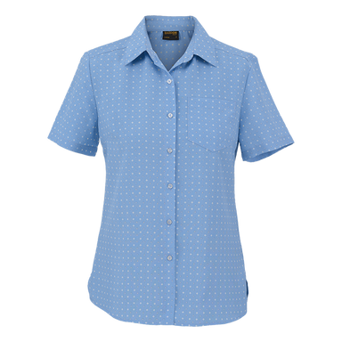 Ladies Donna Blouse Short Sleeve  Dusk Blue / SML / 