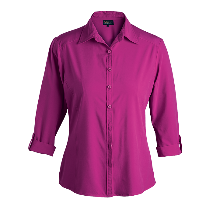 Ladies Geneva Blouse Raspberry Pink / SML / Last Buy - Shirts-Corporate