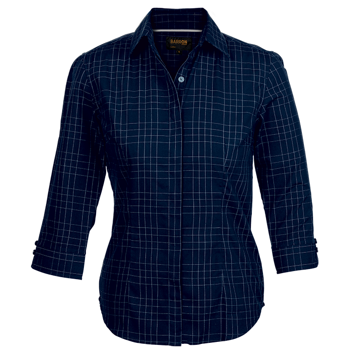 Ladies Hamilton Check Blouse - Shirts-Corporate