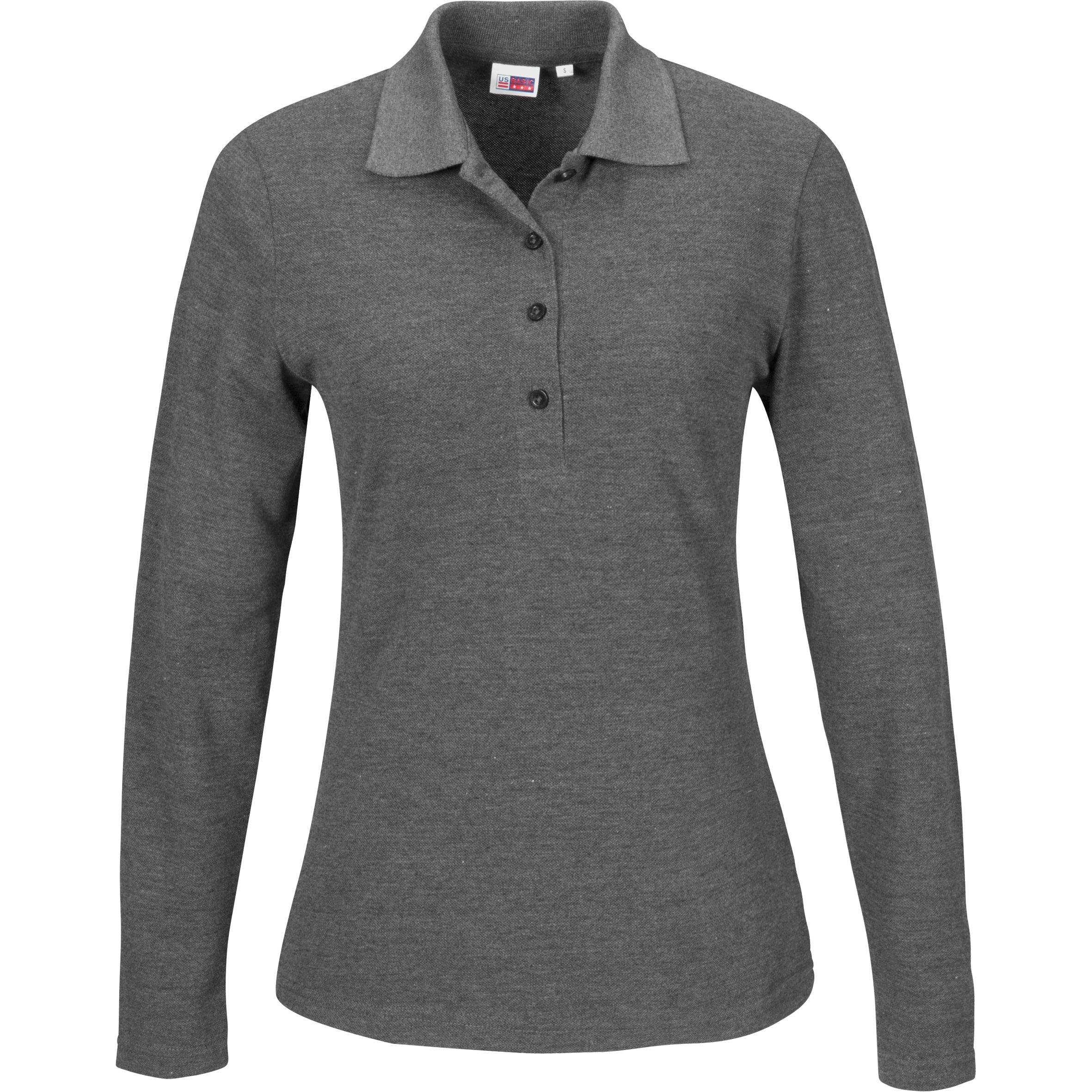 Ladies Long Sleeve Elemental Golf Shirt-2XL-Grey-GY