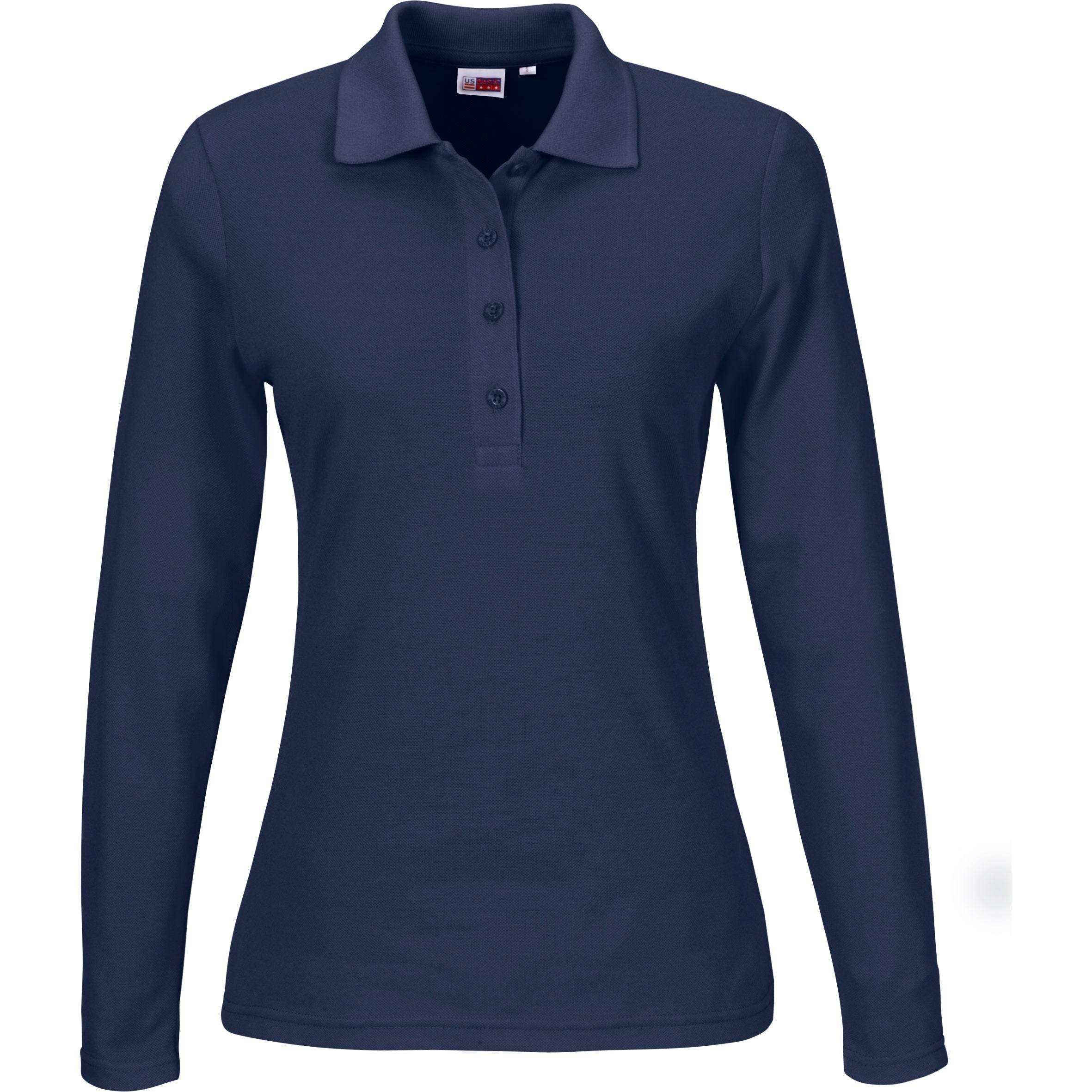 Ladies Long Sleeve Elemental Golf Shirt-2XL-Navy-N