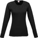 Ladies Long Sleeve Portland T-Shirt - Lime Only-L-Black-BL