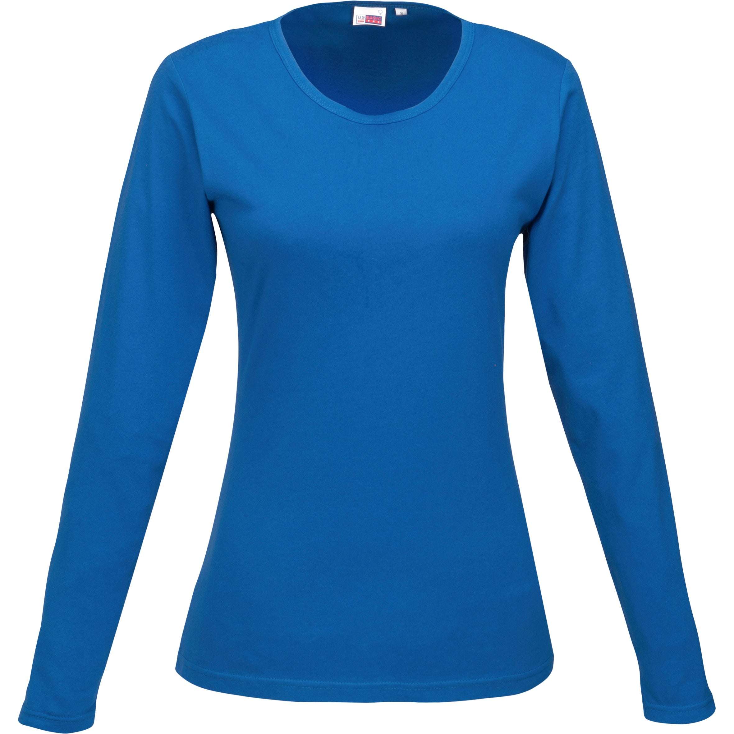 Ladies Long Sleeve Portland T-Shirt - Lime Only-L-Royal Blue-RB