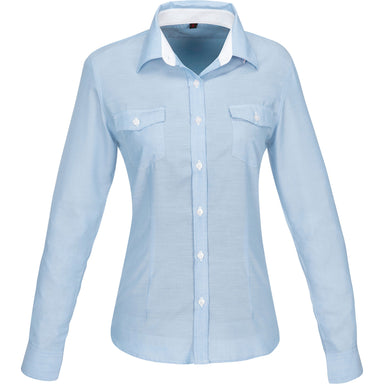 Ladies Long Sleeve Windsor Shirt - Light Blue Only-2XL-Light Blue-LB