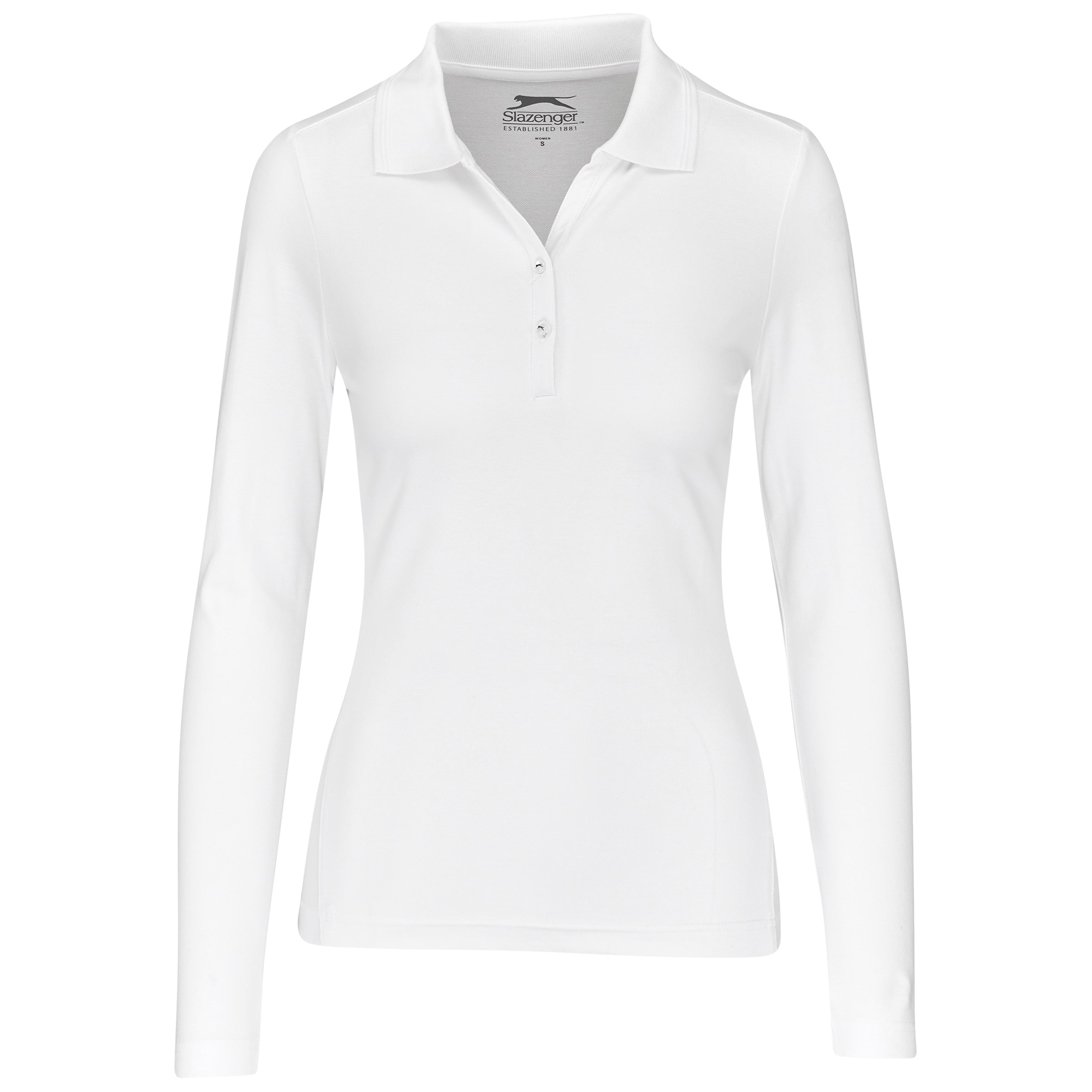 Ladies Long Sleeve Zenith Golf Shirt - White Only-