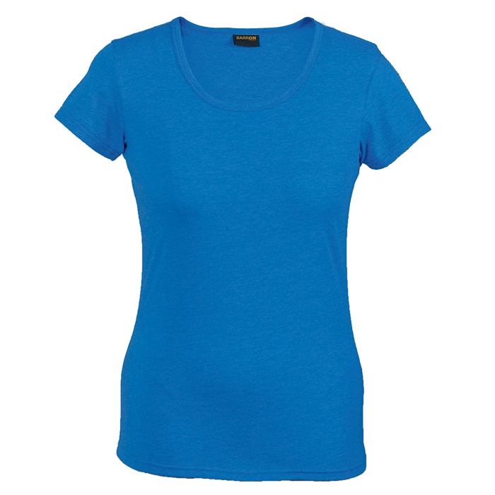 Ladies Melange Crew Neck T-Shirt Blue / XS / Regular - T-Shirts