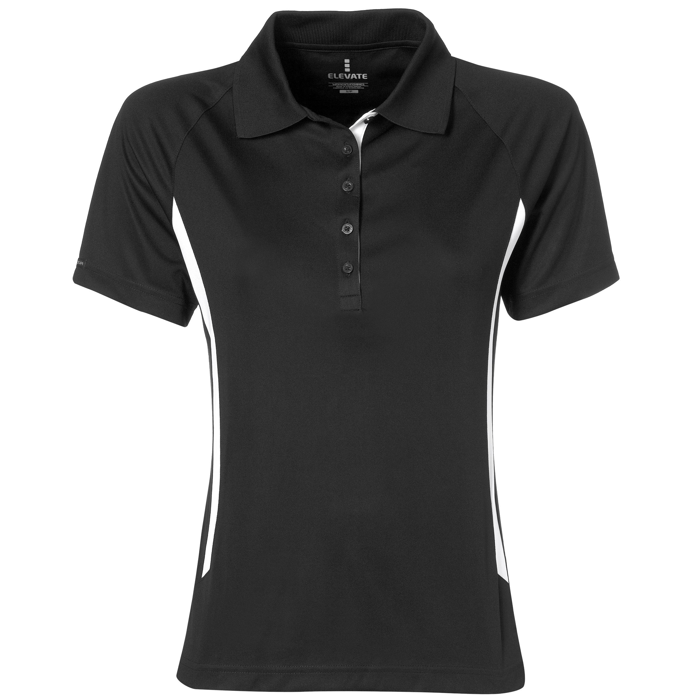 Ladies Mitica Golf Shirt - Navy Only-L-Black-BL