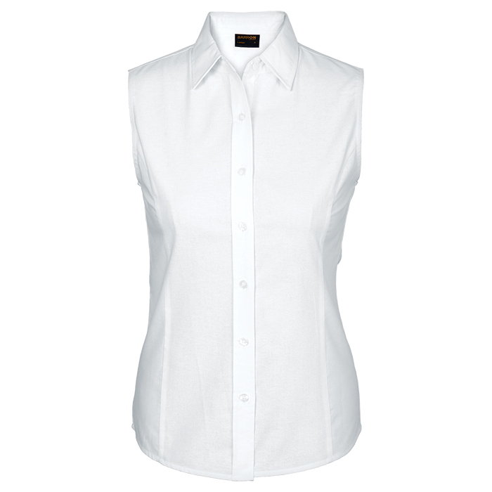 Ladies Oxford Blouse Sleeveless - Shirts-Corporate