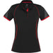 Ladies Razor Golf Shirt-L-Black With Red-BLR