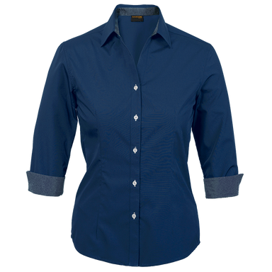 Ladies Saga Blouse  Navy / SML / Regular - 