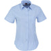 Ladies Short Sleeve Aston Shirt - White Only-2XL-Light Blue-LB