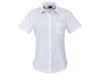 Ladies Short Sleeve Huntington Shirt - White Black Only-