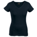 Ladies Slub V Neck T-Shirt  Black / XS / Last Buy 