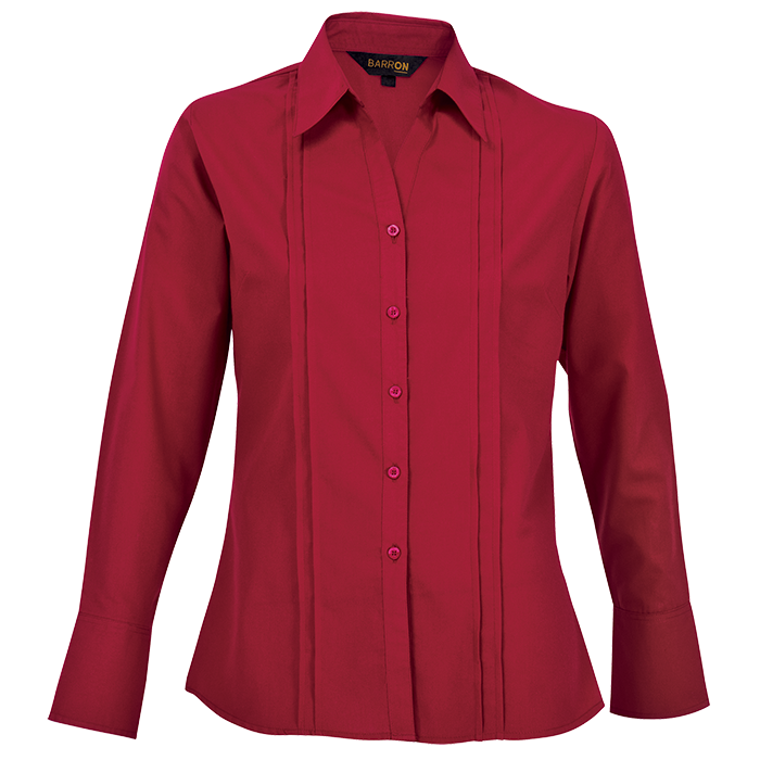 Ladies Vogue Blouse Long Sleeve Red / SML / Last Buy - Shirts-Corporate