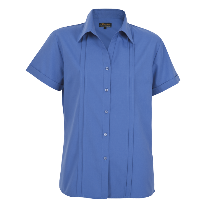 Ladies Vogue Blouse Short Sleeve  French Blue / SML 