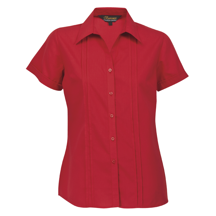 Ladies Vogue Blouse Short Sleeve  Red / SML / Last 