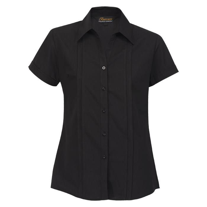 Ladies Vogue Blouse Short Sleeve  Black / SML / Last