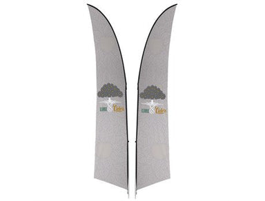 Legend 3M Sublimated Arcfin Double-Sided Flying Banner - 1 complete unit-Banners