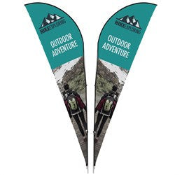 Legend 4M Sublimated Sharkfin Double-Sided Flying Banner - 1 complete unit-Banners