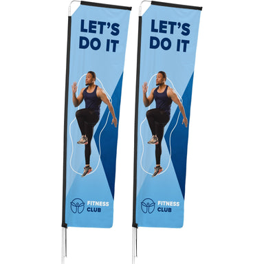 Legend 3m Sublimated Telescopic Single-Sided Flying Banner (Set Of 2)-Banners