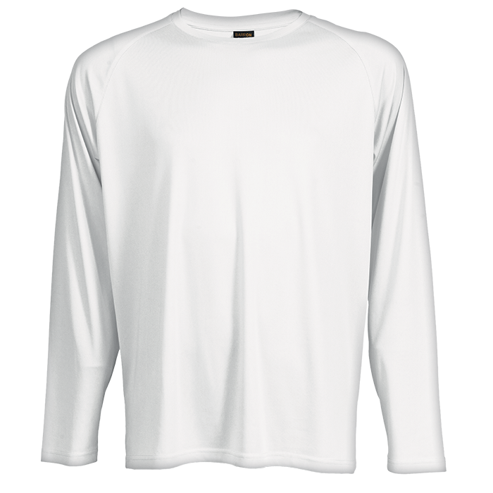 Long Sleeve Polyester T-Shirt White / SML / Regular - T-Shirts