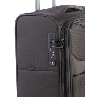 Magnum 55cm 2 Wheel Carry On With USB Port | Dark Grey-Suitcases