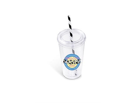 Malibu Double-Wall Stripe Straw Tumbler