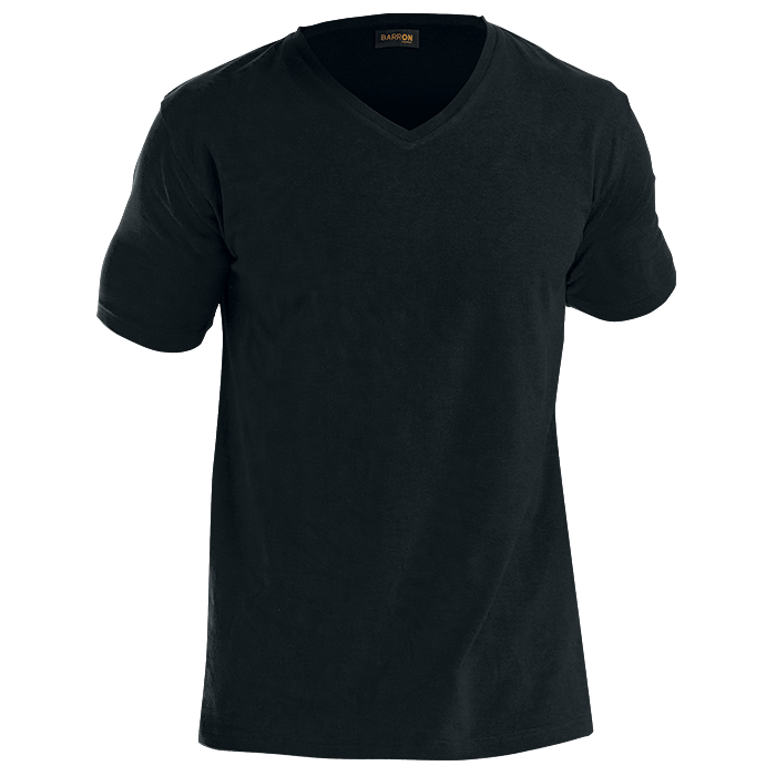 Mens 170g Slim Fit V-Neck T-Shirt Black / XS / Regular - T-Shirts