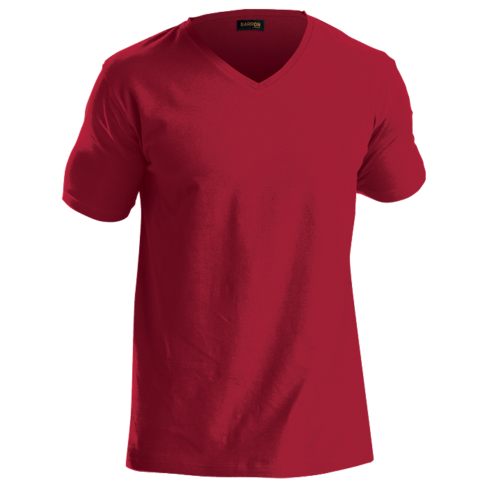 Mens 170g Slim Fit V-Neck T-Shirt Red / XS / Regular - T-Shirts