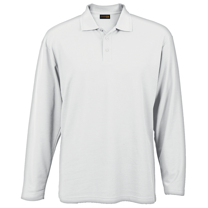 Mens 175g Pique Knit Long Sleeve Golfer - Golf Shirts