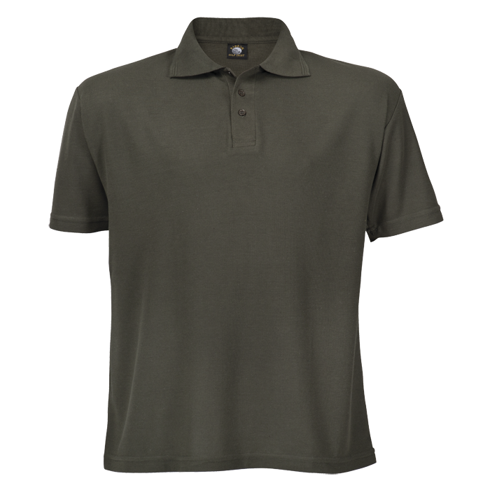 Mens 175gsm Creative Pique Knit Golf Shirt Military Green / SML / Regular - Shirts