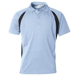 Mens Apex Golf Shirt - White Only-2XL-Light Blue-LB
