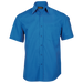 Mens Basic Poly Cotton Lounge Short Sleeve French Blue / SML / Regular - Shirts-Corporate