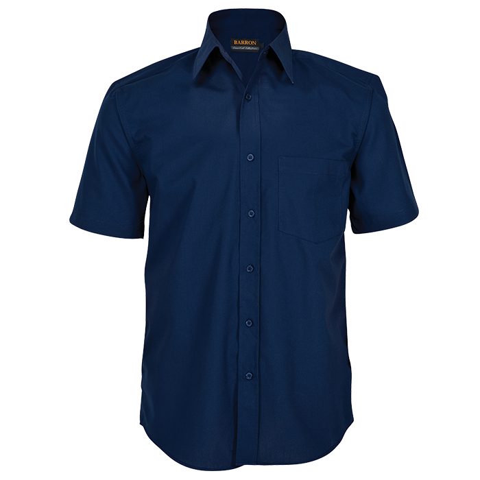 Mens Basic Poly Cotton Lounge Short Sleeve  Navy / 