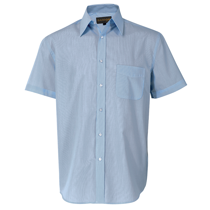 Mens Century Lounge Short Sleeve Sky/White / SML / Last Buy - Shirts-Corporate