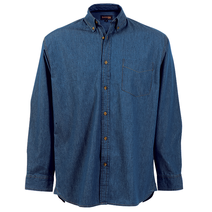 Mens Denver Denim Shirt Long Sleeve  Dark / SML / 