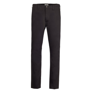 Mens Flat Front Stretch Work Chinos Black / 36 - High Grade Bottoms