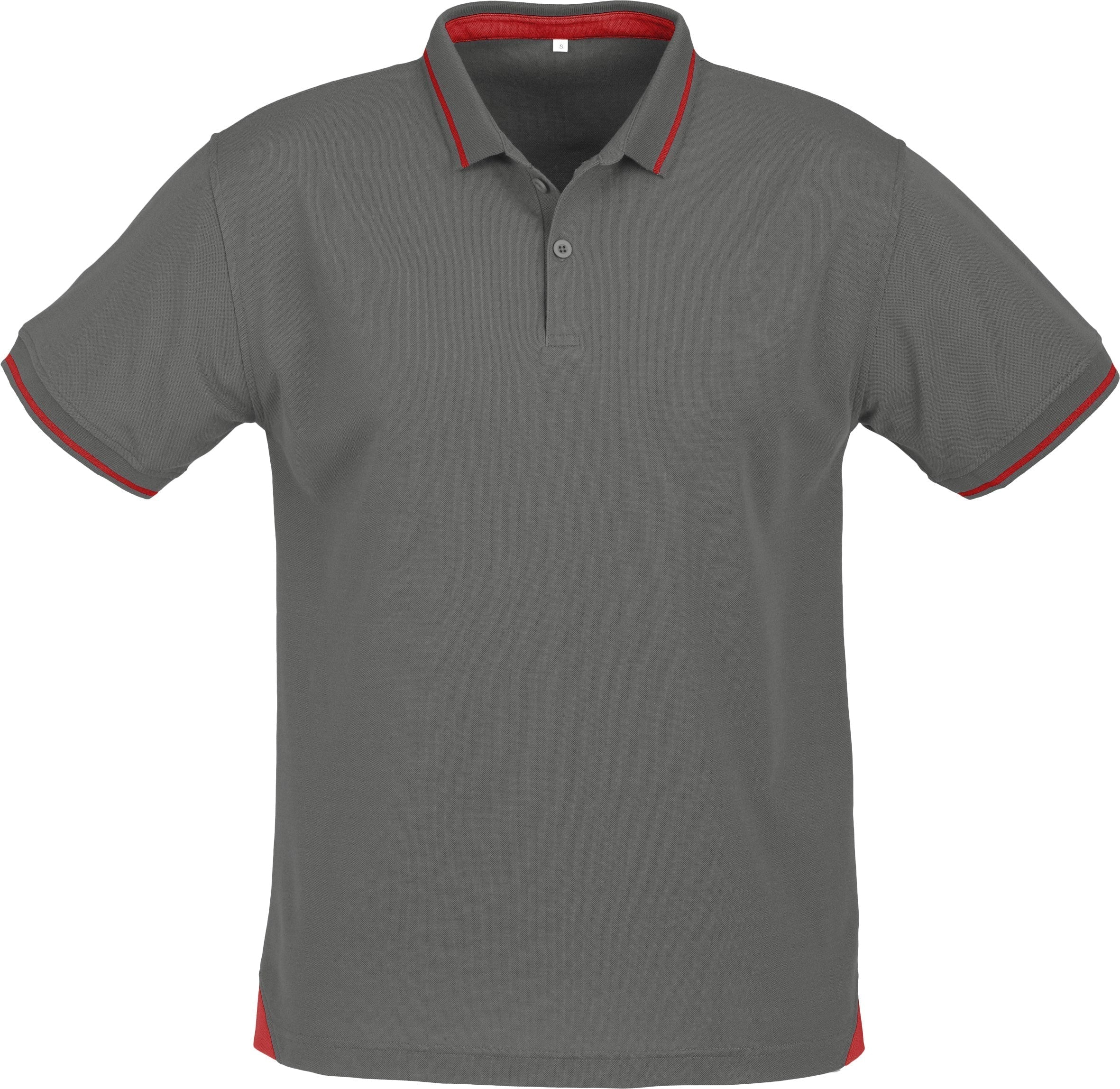 Mens Jet Golf Shirt - Black Lime Only-2XL-Grey Red-GYR