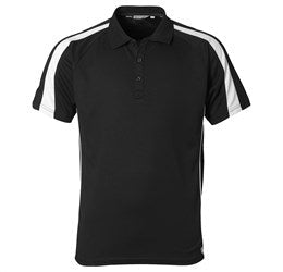 Mens Horizon Golf Shirt - White Only-2XL-Black-BL