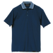 Mens Jacquard Collar Golf Shirt Navy / LAR / Regular - Shirts