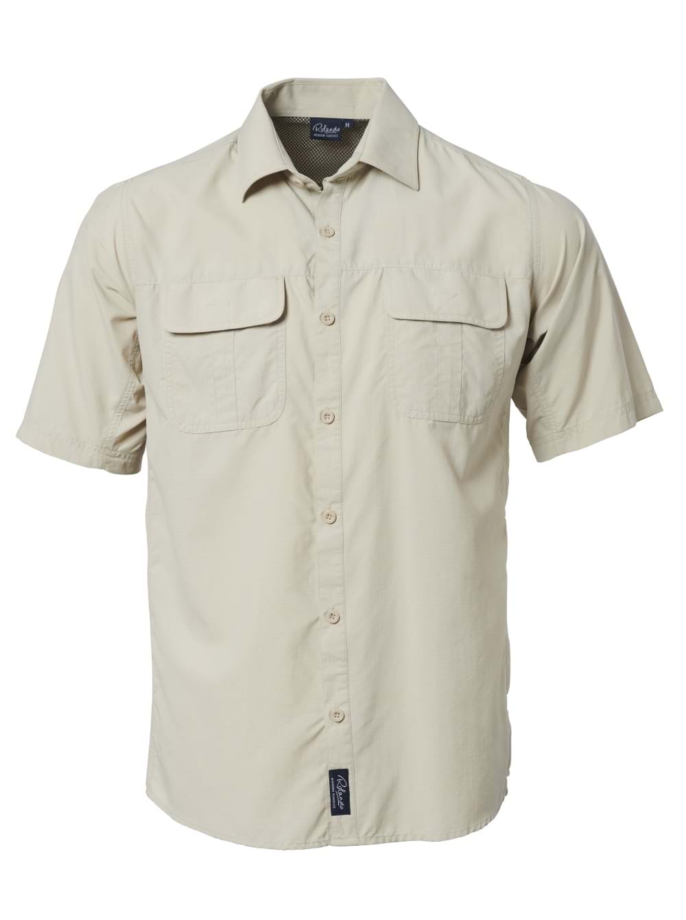 Mens K224 S/S Safari Shirt - Stone / XL