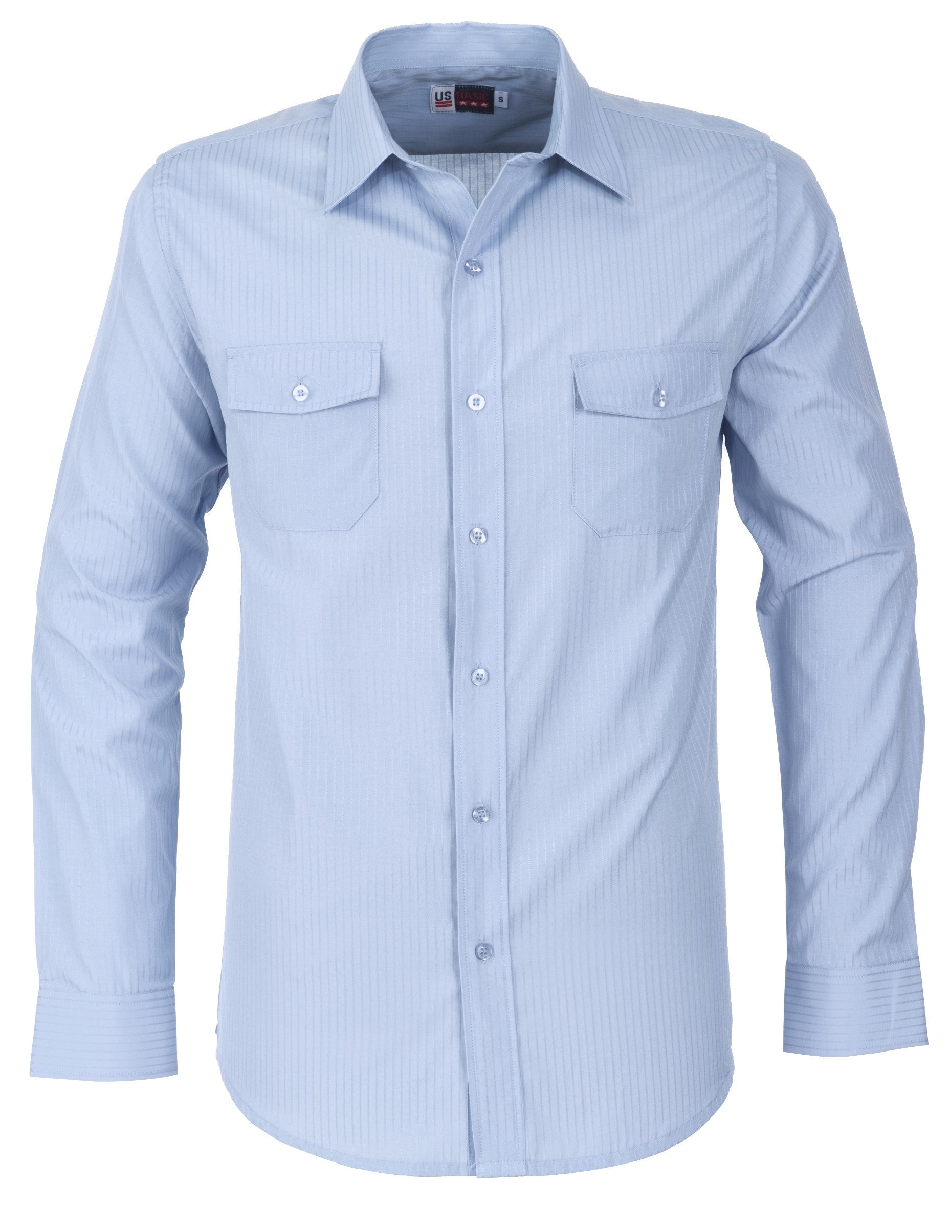 Mens Long Sleeve Bayport Shirt - Light Blue Only-L-Light Blue-LB