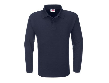 Mens Long Sleeve Boston Golf Shirt - Black Only-