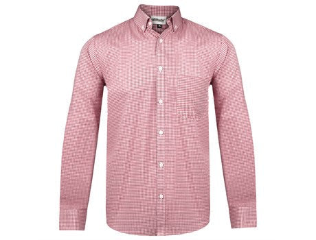 Mens Long Sleeve Edinburgh Shirt - Red Only-