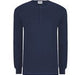 Mens Long Sleeve Henley T-Shirt - Navy Only-